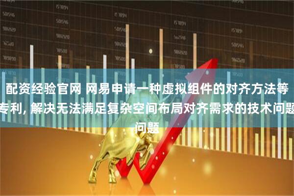 配资经验官网 网易申请一种虚拟组件的对齐方法等专利, 解决无法满足复杂空间布局对齐需求的技术问题